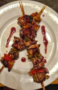 Chicken Skewers with Malbec sauce