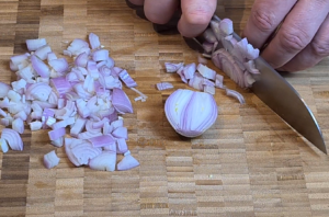 Chop the shallots