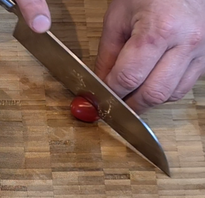 Cut cherry tomatoes