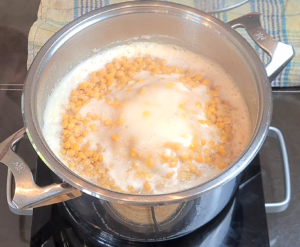 Boil chickpeas