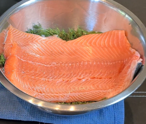 Salmon over mix