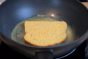 Cook bread in a pan