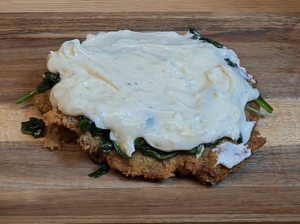 Bechamel over schnitzel