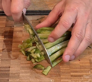 Chop Cucumbers