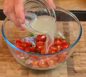 Add lime juice to Pico de Gallo