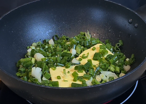 Sauté with butter and olive oil.