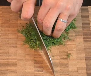 Chop dill.