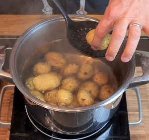 Boil the potatoes