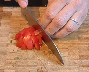 Chop tomatoes