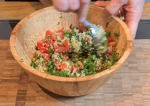 Mix the tabbouleh