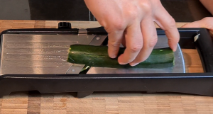 Slice courgettes