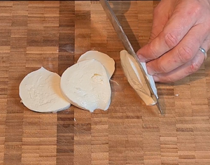 Cut mozzarella