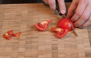 Cut tomatoes