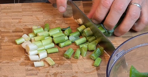 Cut scallions