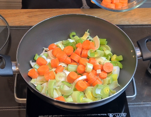 Saute vegetables