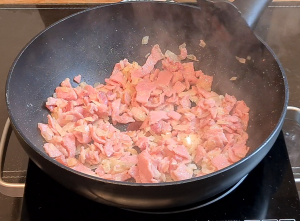 Cook Bacon and onion