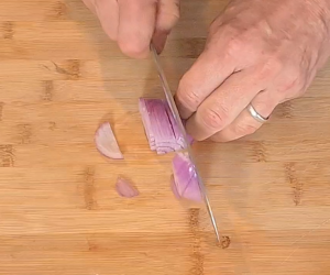 Cut onion.