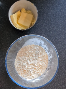 Mix butter and flour