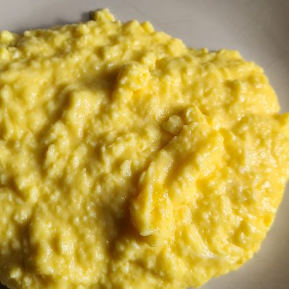 Creamy Cheese Scrambled Eggs.