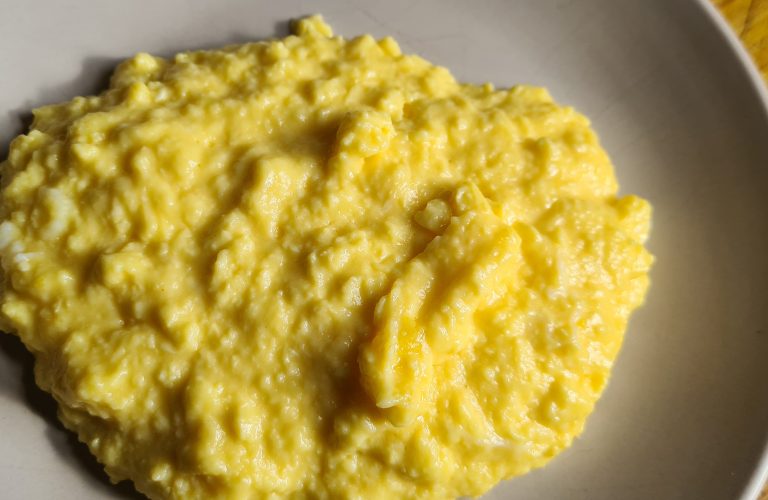 Creamy Cheese Scrambled Eggs.