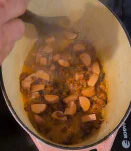 Lentils Stew Bockwurst