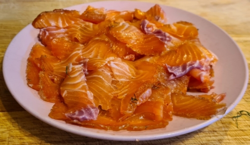 Gravlax ready to eat