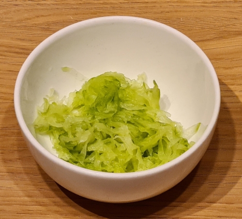 Grated cucumber